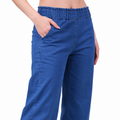 Comfort Lady Denim Long Flair Pant for Women | High Waist Wide Leg Trousers swatch