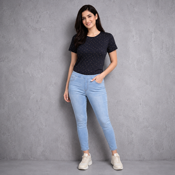 All Over Printed Half Sleev T-Shirts + Fashion Jeggings