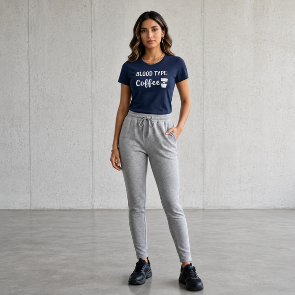 Chest Print Half Sleev T-Shirt + Joggers