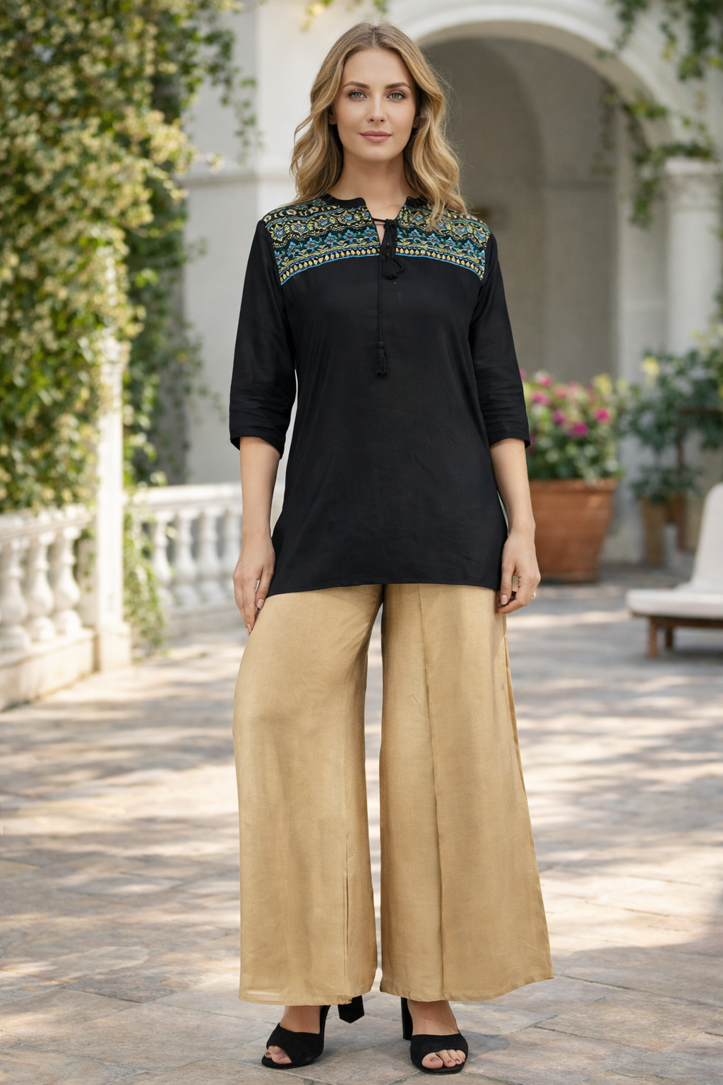 Comfort Lady Shimmer Palazzos