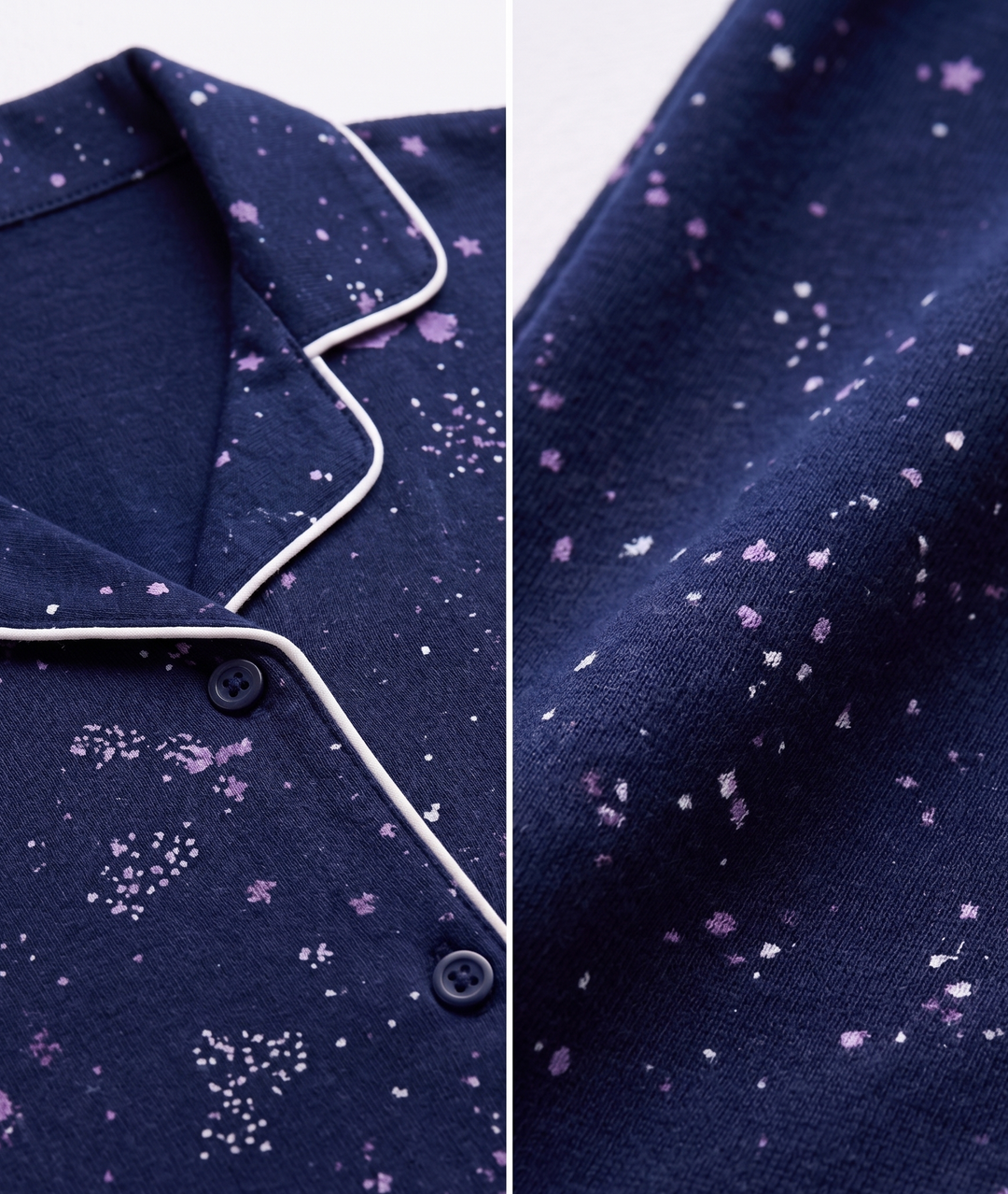 Nightsuit Collared Printed Shirt with Pyjama Pant Co-ord