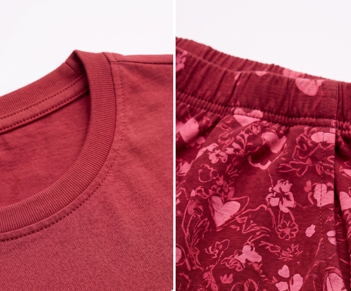 Loungewear Round Neck Printed T-Shirt with Pyjama