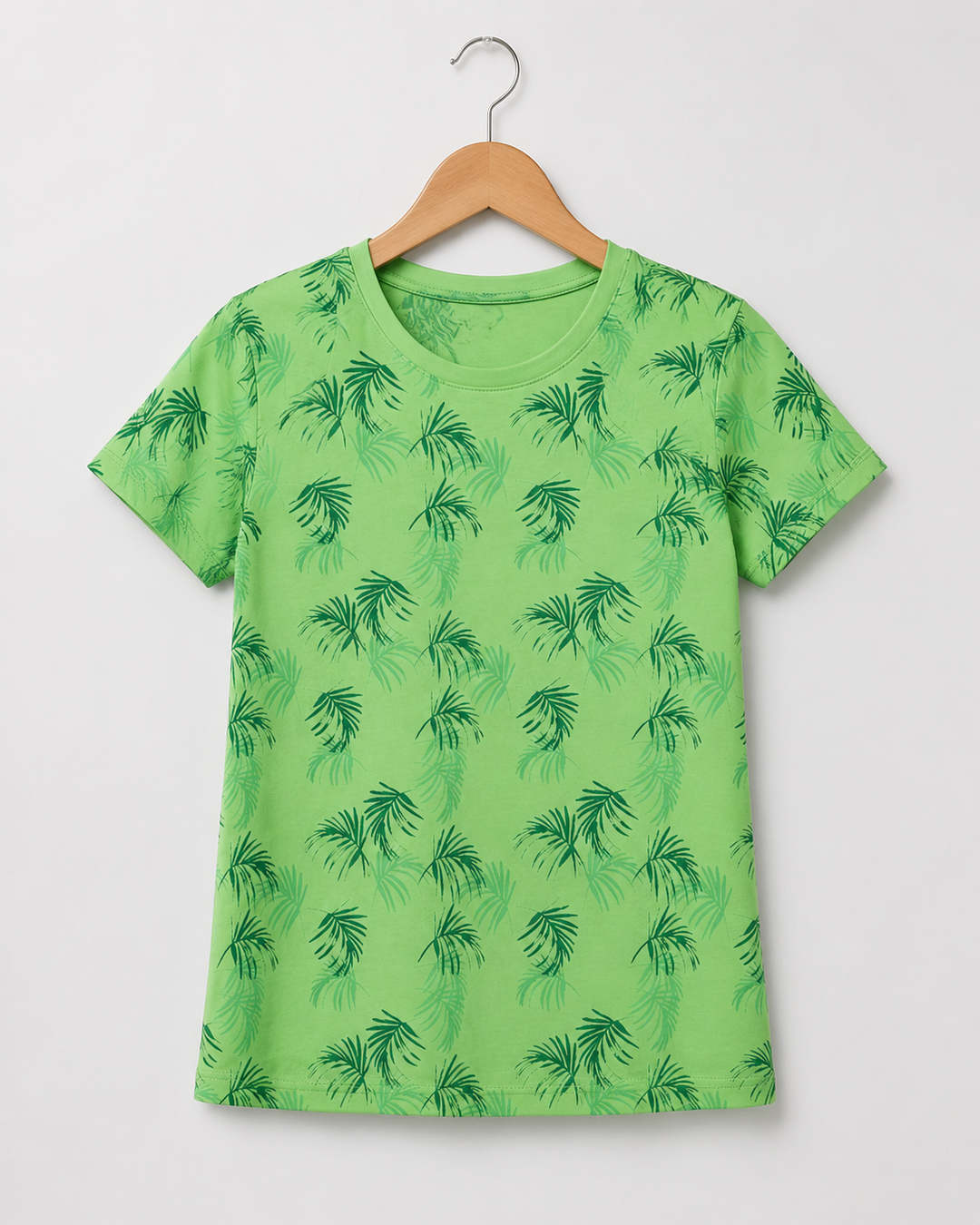 Comfort Lady All Over Printed Half Sleeve Cotton Round Neck T-Shirt
