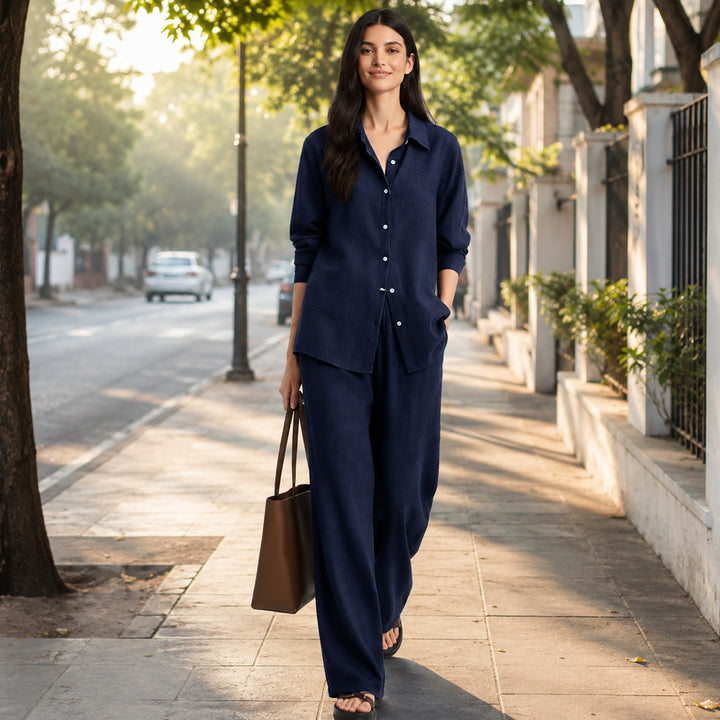 Summer Co-Ord Set - Navy