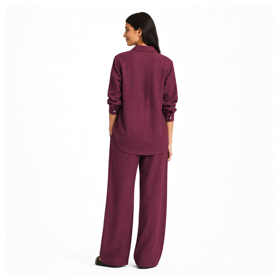 Summer Co-Ord Set - Wine
