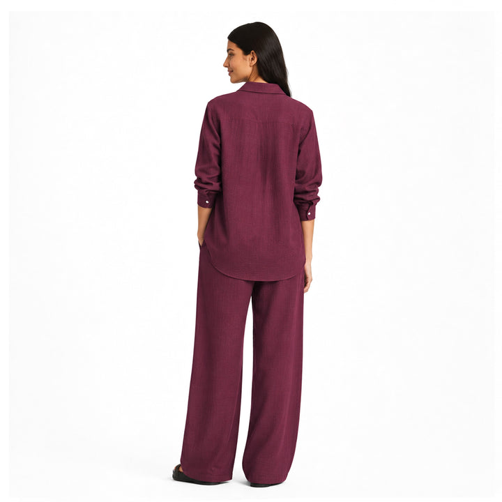 Summer Co-Ord Set - Wine