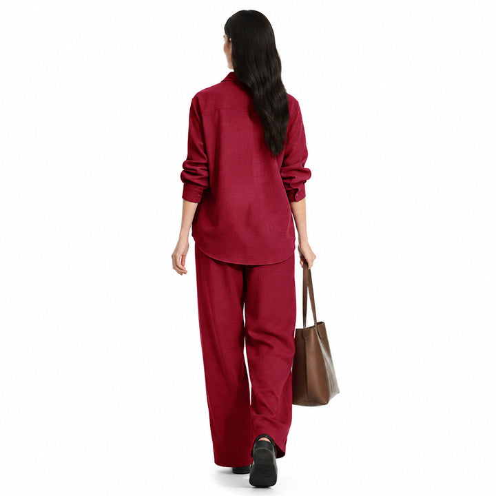 Summer Co-Ord Set - Maroon