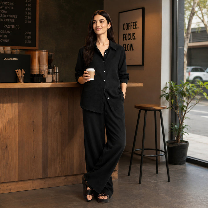 Summer Co-Ord Set - Black