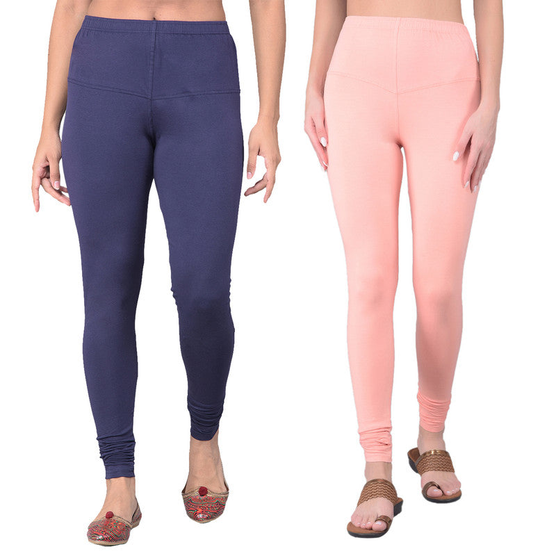 Comfort Lady Regular Fit Ankle Length Leggings Pack of  2